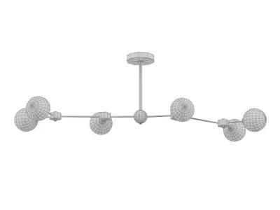 Grote chandelier - clear glass globes 3D model