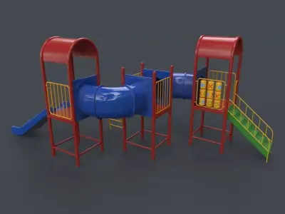 PBR Playground Outdoor Jungle Gym 19 Low-poly 3D model