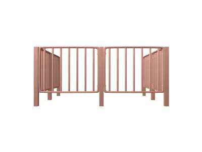 Iron Street Fence V4 003 Low-poly 3D model