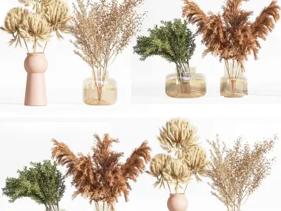 Collaction Plants Bouquet 01 3D model