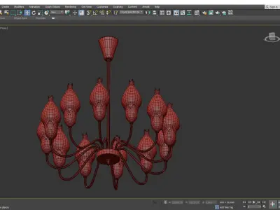 Ceiling Lamp Produced by Fog and Morup Low-poly 3D model