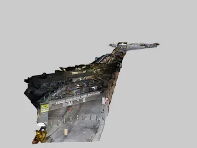 3D Leake Street Graffiti Tunnel 3D model