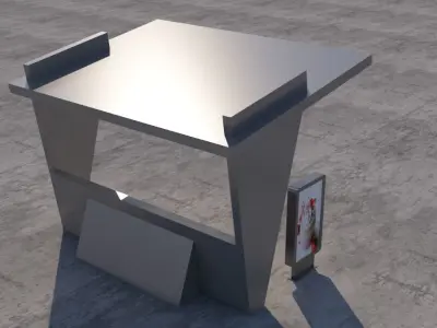 Bus Stop Modern 3 3D model