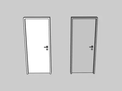 Interior Door Pack 2 Models  SketchUp  Architecture Low-poly 3D model