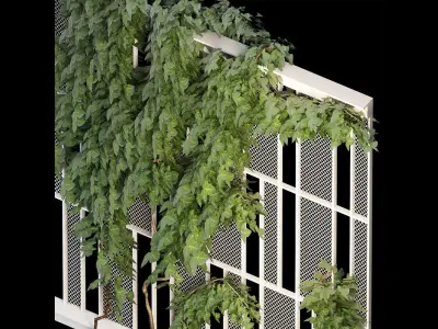 Grid metal partition  3D model