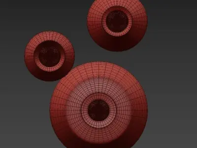 30932-35 three lamps hanging from ceiling 3D model