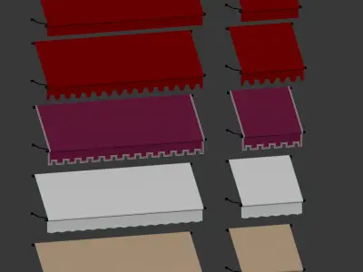 Marquise for facade  - 5 models 3D model