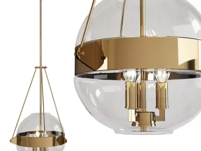 Atrio 3 Light Pendant Light Low-poly 3D model