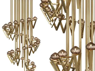 TRIANGLES CHANDELIER Low-poly 3D model