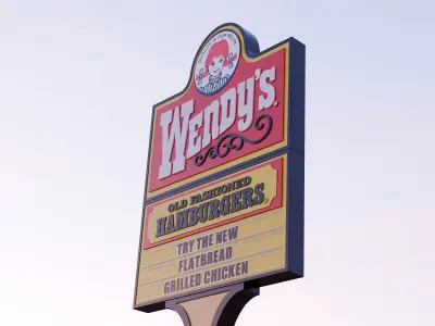 Wendys Sign 3D model