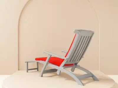 Beach Chair with matress 3d Model 3D model purchase