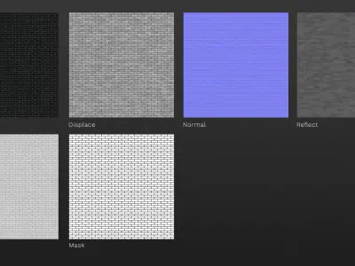 Dark shiny clinker brick texture Texture