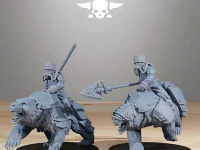 GrimGuard Bear Riders 3D print model