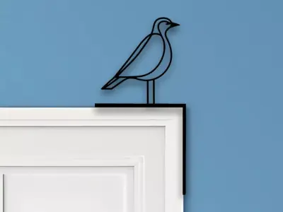 Bird Door Corner Decor 3D print model 4