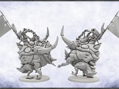DeepCave Wrecking Team -UNIT- 28mm Miniatures 3D print model