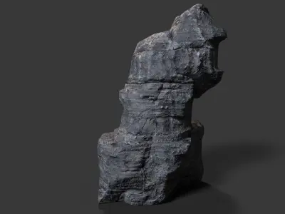 Rock Cliff Low-poly 3D model buy
