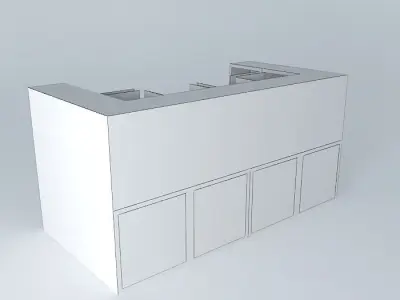Kitchen counter 07 3D model