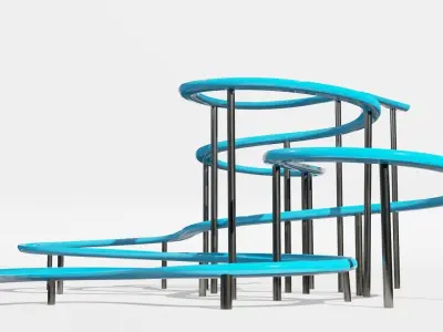 Slide Low-poly 3D model