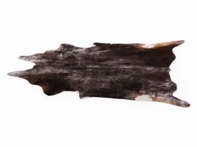 Cowhide Leather Rug 3D model