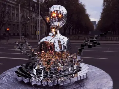 Mirror Surface Portrait Sculpture 3D model