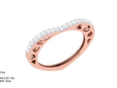 Women Ring  Render 3dm STL OBJ FBX Details 3D print model 134