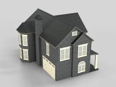 British House Design 19T1  Low-poly 3D model
