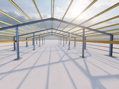  Structural engineering of Metal frame buildings 3D model