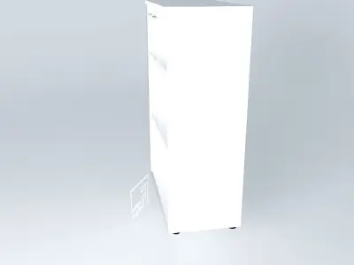 MEDIUM HEIGHT CABINET GLASS DOORS 900x450x1350mm Free 3D model