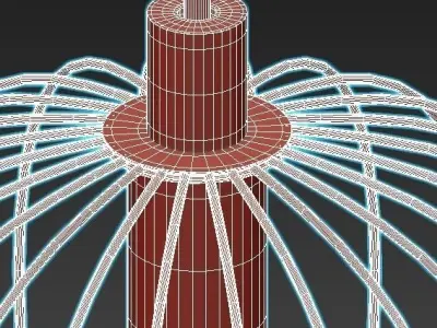 newtown three light cage pendant 3D model