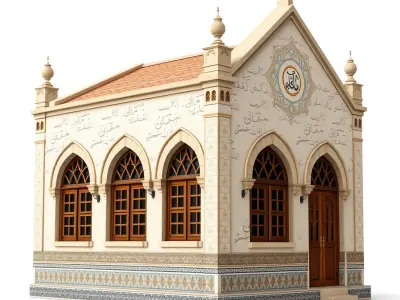 Islamic Architectural Building Model Pack Low-poly 3D model
