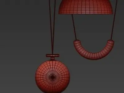 Roll Hill Shape Up 5Piece Chandelier 3D model