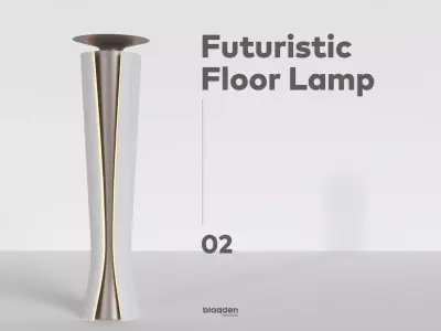 Futuristic Floor Lamp 03 3D model