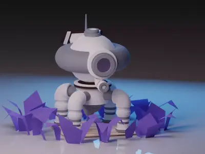 scifi robot 3D model from CGTrader