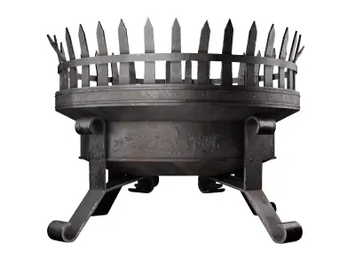 Steel Brazier Low-poly 3D model