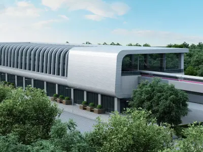 Light Rail Station 03 3D model