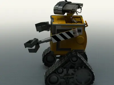 Wall- E wall - robot with big eyes 3D model