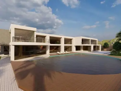 Casa Scene-villa-modern house 3D model