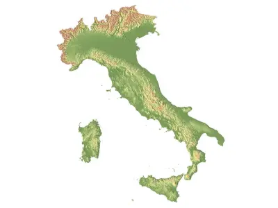 Italy Terrain 3D Map 3D model