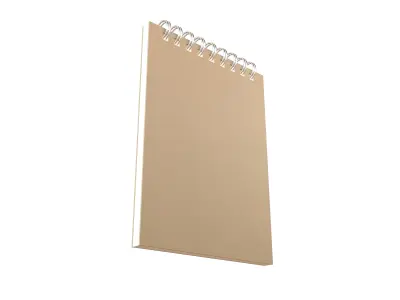 Notebook Pad With Spiral v2 001 Low-poly 3D model