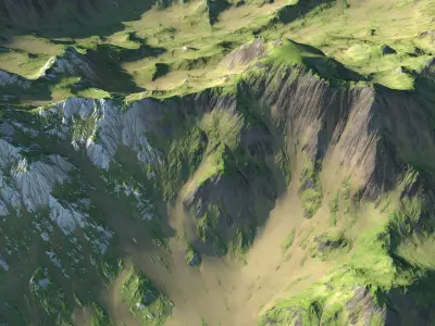 Landscape 128 Low-poly 3D model