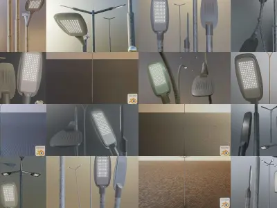 Street Light 2 Galvanized Package