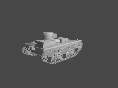 T-38 tank 3D model