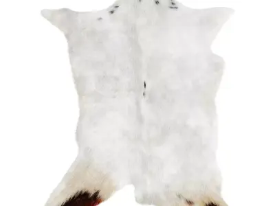 Goatskin Cowhide Rug 3D model