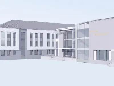 school Low-poly 3D model