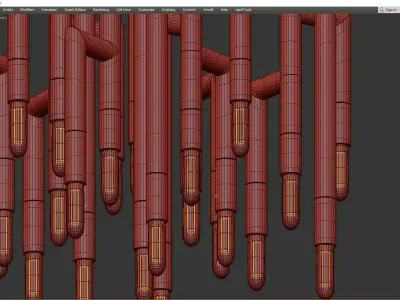Kebo tube brass 3D model