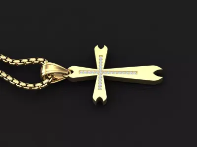 Cross Light Gold 3CP017 3DM STL 3D model