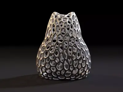 Cat Voronoi 3D print model