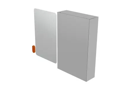 Tablet Blister and Cardboard Box 3D model