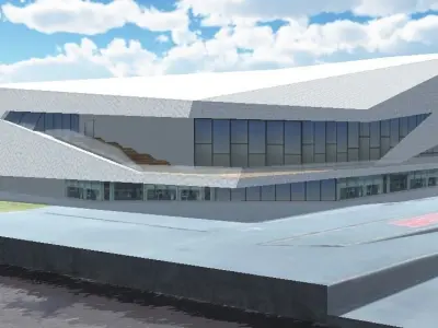  Amsterdam Eye Film Museum and ADAM Lookout 3d model Low-poly 3D model