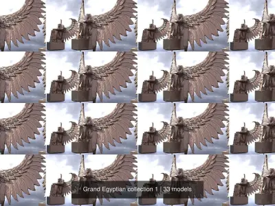 Grand Egyptian collection 1 3D Model Pack